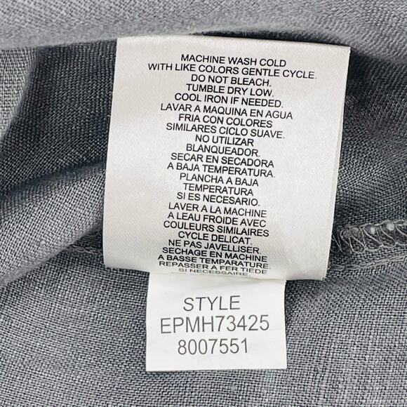 Ellen Tracy 100% Linen Blouse, Gray, NWT, Sz. S, PULLED THREAD - Picture 9 of 16
